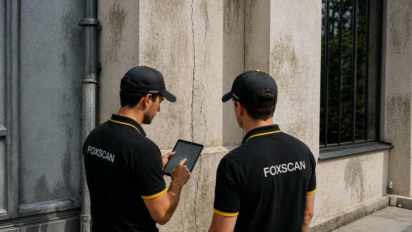 FoxScan damp wall inspection showing the real cause of paint and plaster failure