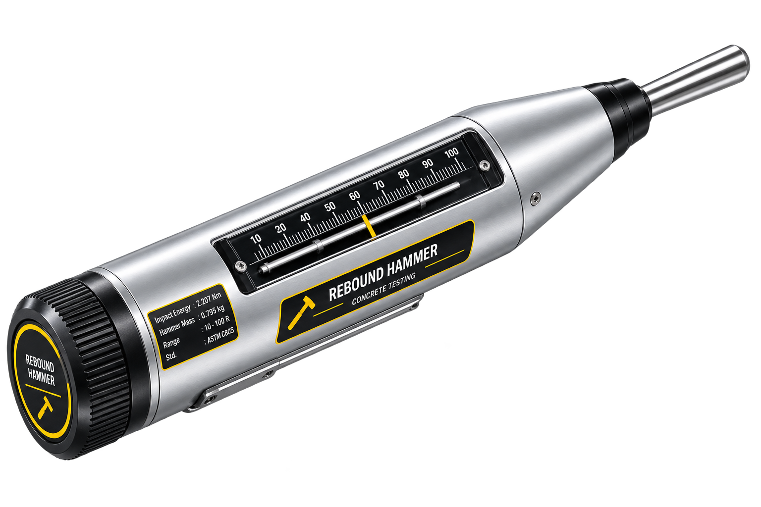Rebound hammer for concrete testing