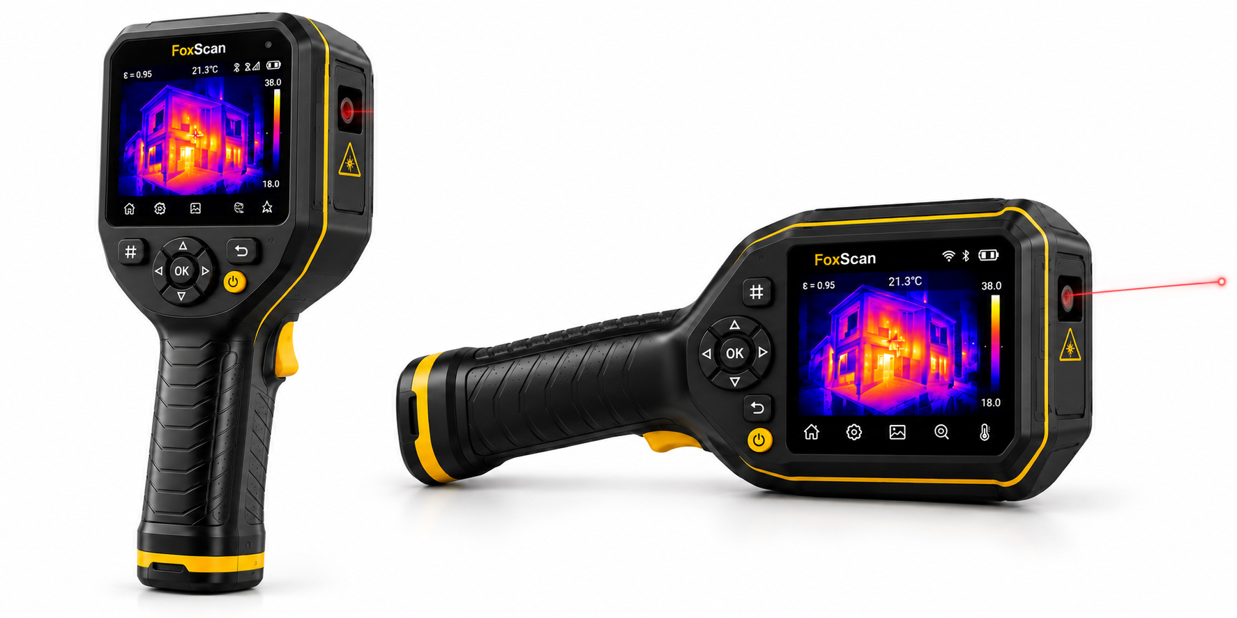 Thermal camera with laser meter